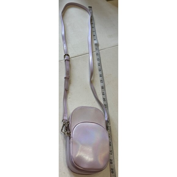 No Boundaries Rounded Phone Crossbody Lavender Color 100% Recycled Polyester-NWT - Picture 7 of 15